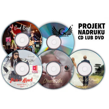 Projekt szaty graficznej płyty CD lub DVD + wybierz wydruk nakładu - ND1