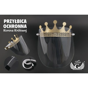 Przyłbica ochronna na twarz - Korona Królowej - PCA002