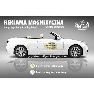 Reklama magnetyczna na samochód - 60x30cm - RM001