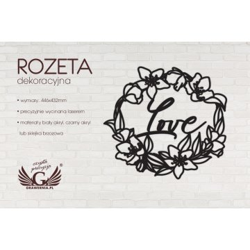 Rozeta dekoracyjna - love - ROZ010