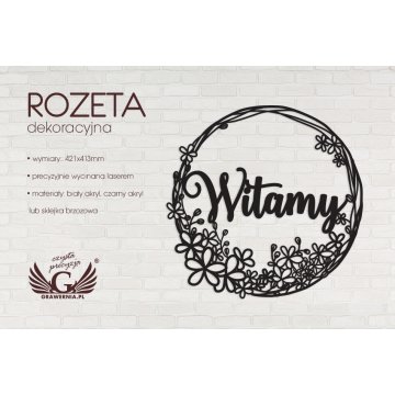 Rozeta dekoracyjna - witamy - ROZ007