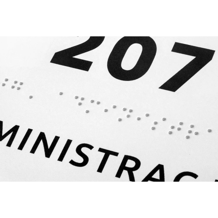 Laboratorium - tabliczka z pismem Braille'a - wym. 200x50mm - PCW twarde - SIMPLE - TAB336