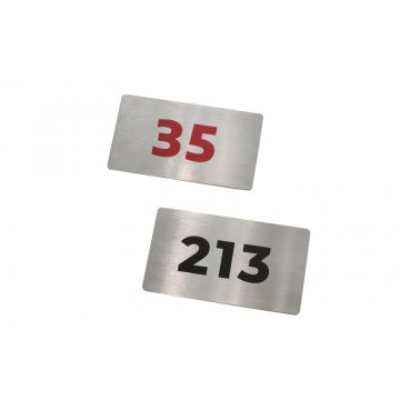 Stalowy numerek na drzwi z nadrukiem UV - 90x50mm - ND019