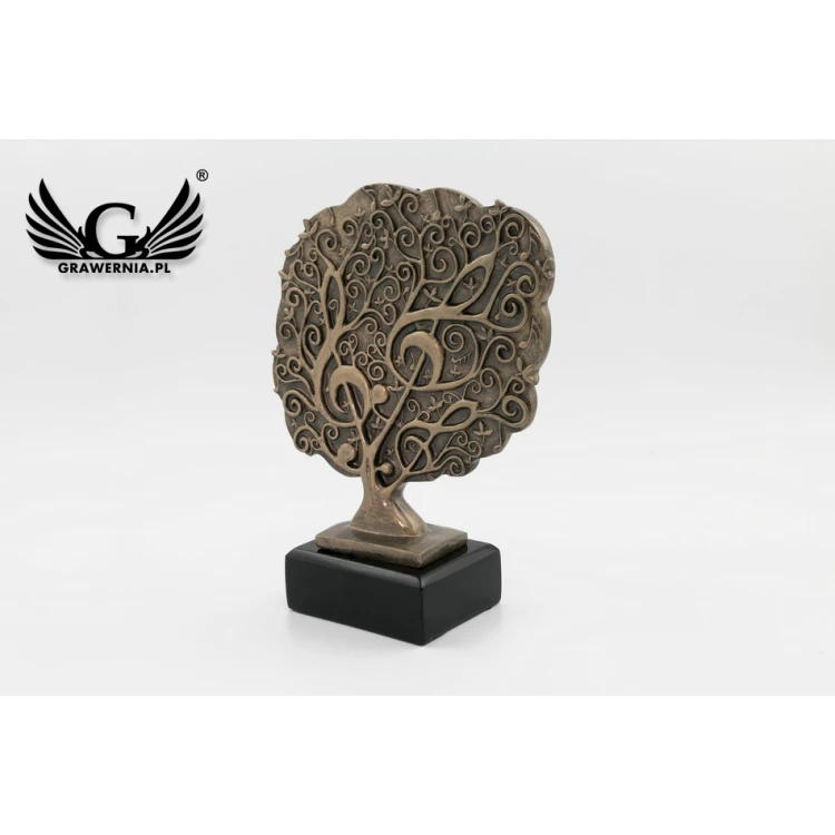 Statuetka Muzyka 1 - Drzewo Wiolinowe - atrakcyjna figurka odlewana - wysokość 21 cm