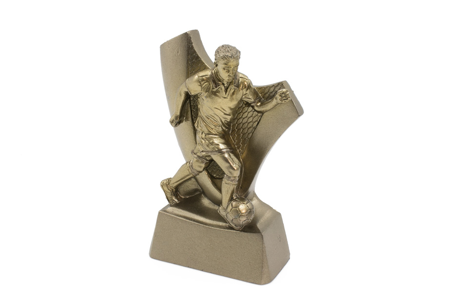 Statuetka Piłkarz - atrakcyjna figurka odlewana z Twoim grawerem - wysokość 10cm - FOL055