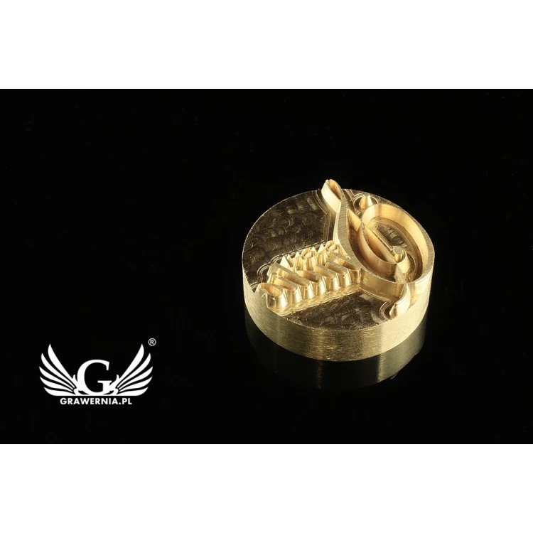 Stempel do odbijania logotypu w paście WASABI - średnica stempla 30mm - CNC
