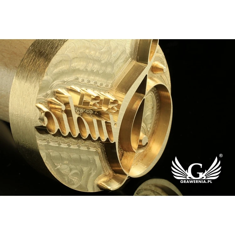 Stempel do odbijania logotypu w paście WASABI - średnica stempla 30mm - CNC