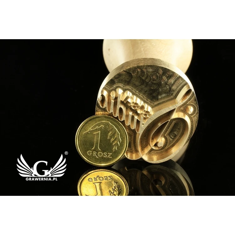 Stempel do odbijania logotypu w paście WASABI - średnica stempla 30mm - CNC