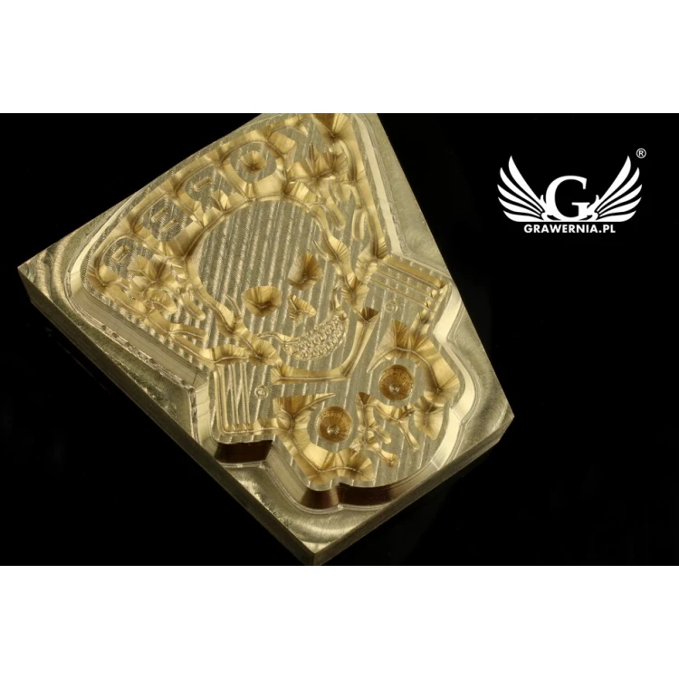 Stempel do wyciskania logotypu na gorąco i zimno - wymiary matrycy: 40x39,6mm