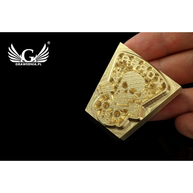 Stempel do wyciskania logotypu na gorąco i zimno - wymiary matrycy: 40x39,6mm