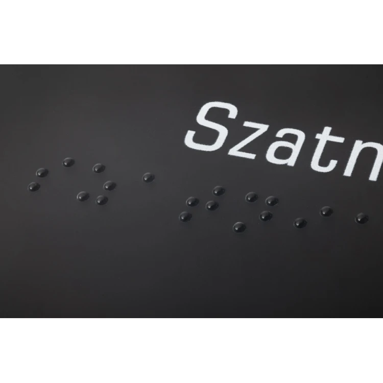 Schody ruchome - tabliczka z pismem Braille'a - akryl szroniony i ADA wym. 200x75mm - NORD - TAB326
