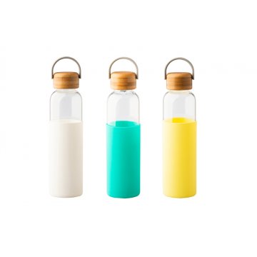 Szklana butelka z antypoślizgowym uchwytem z Twoim grawerem - Neapol - 560ml - BUT013