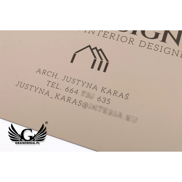 SZYLD FIRMOWY - SZ131 - Cappuccino - Textures -  wym. 380x300mm