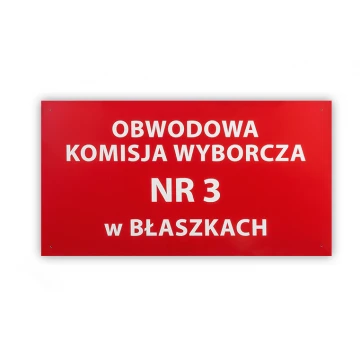 Szyld grawerowany gr. 3mm - wym. 1100x600mm - SZ114