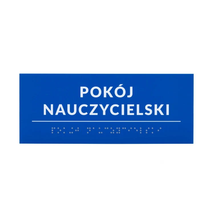 Tabliczka z pismem Braille'a - wym. 200x80mm - PCW twarde - DECO BLUE - TAB459