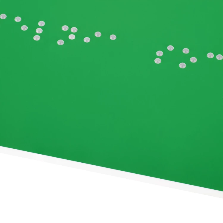 Tabliczka z pismem Braille'a - zielony laminat grawerski - wym. 350x200mm - TAB600