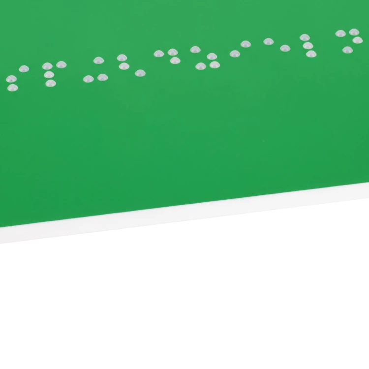 Tabliczka z pismem Braille'a - zielony laminat grawerski - wym. 350x200mm - TAB600