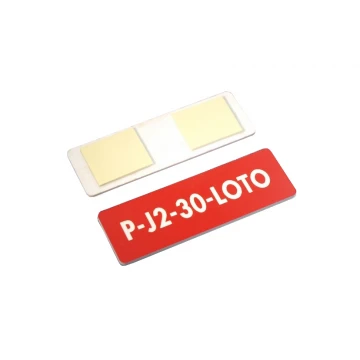 Tabliczki czerwone do oznakowań urządzeń  - wymiar: 60x20mm