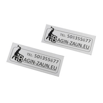 Tabliczki grawerowane z aluminium aluply - wymiary: 70x27mm - TAB062