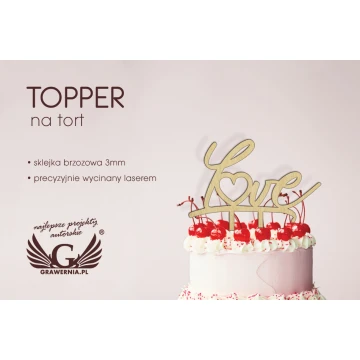 Topper na tort - love - TOP004