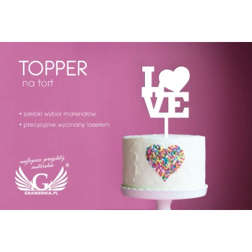 Topper na tort - Love - TOP039