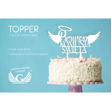 Topper na tort - Pierwsza Komunia Święta - TOP018