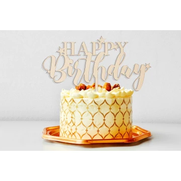 Topper na tort urodzinowy - happy birthday - TOP055