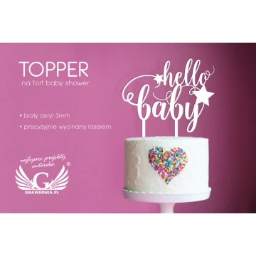Topper na tort z okazji baby shower - TOP011
