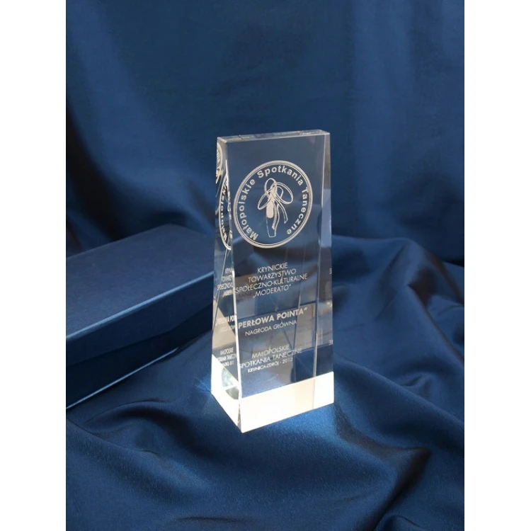 Trofeum szklane w etui - PERLA