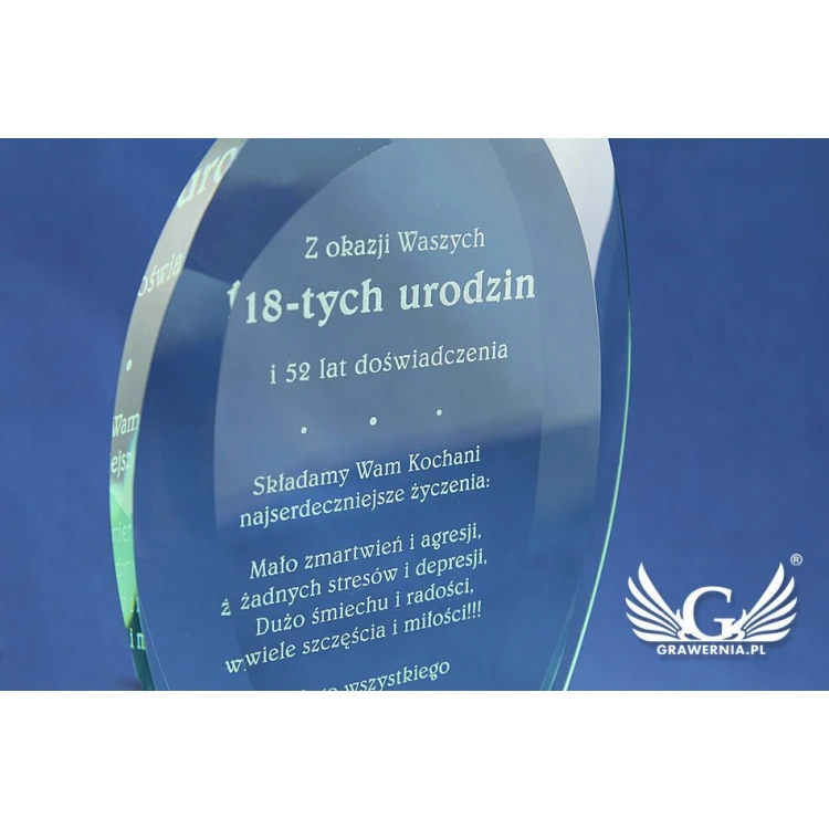 Trofeum szklane w etui - INES