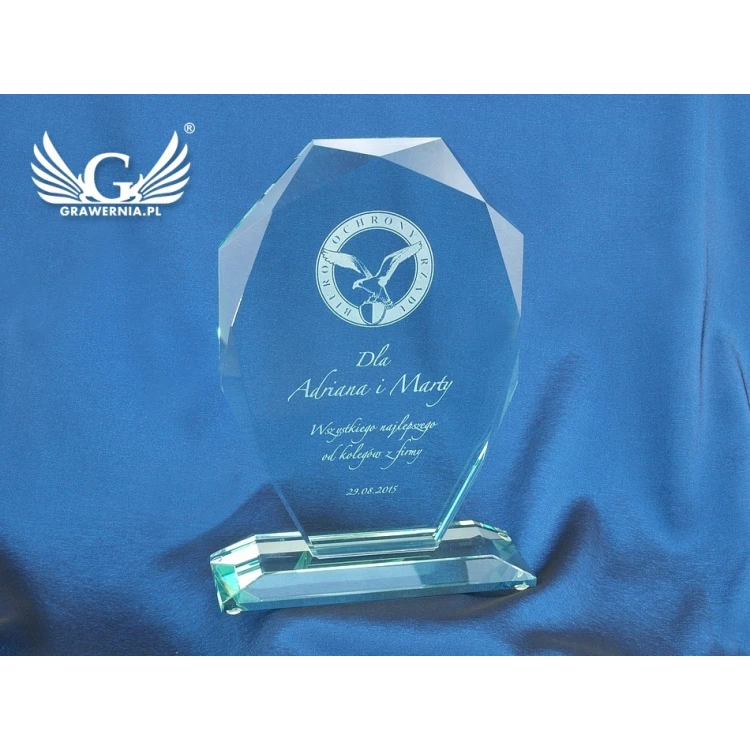 Trofeum szklane w etui - MILO