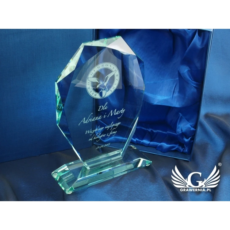Trofeum szklane w etui - MILO
