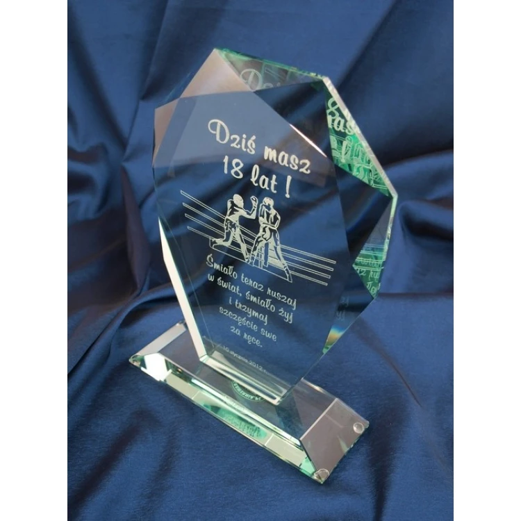 Trofeum szklane w etui - MILO