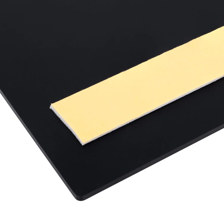 Tabliczka z pismem Braille'a - czarny matowy akryl i złote wypukłe litery wym. 250x110mm - TAB598