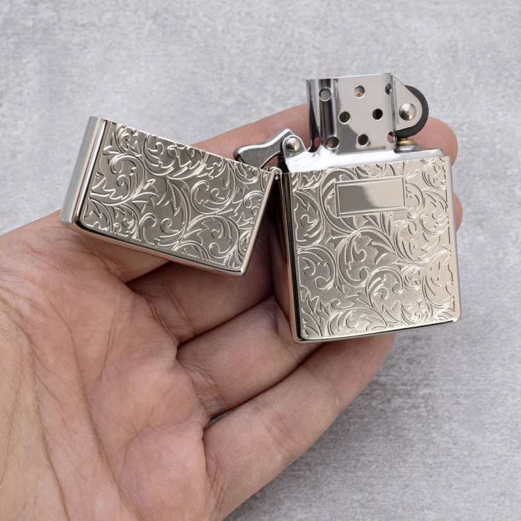 Zapalniczka Tasman BRASS Floral silver - TAS017