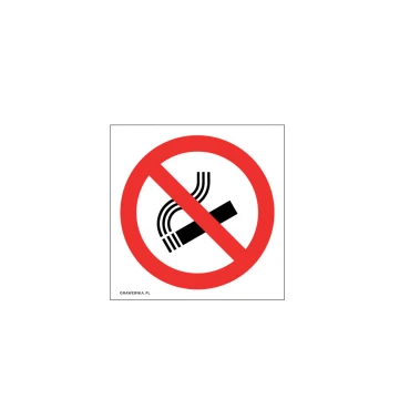Zakaz palenia papierosów - wym. 120x120mm - PVC - kolorowy druk UV - TAB201