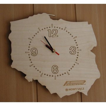 Zegar drewniany - POLSKA 1 - ZEG023